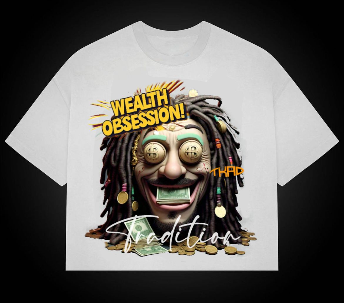 Trad wealth obsession  classic crop-T